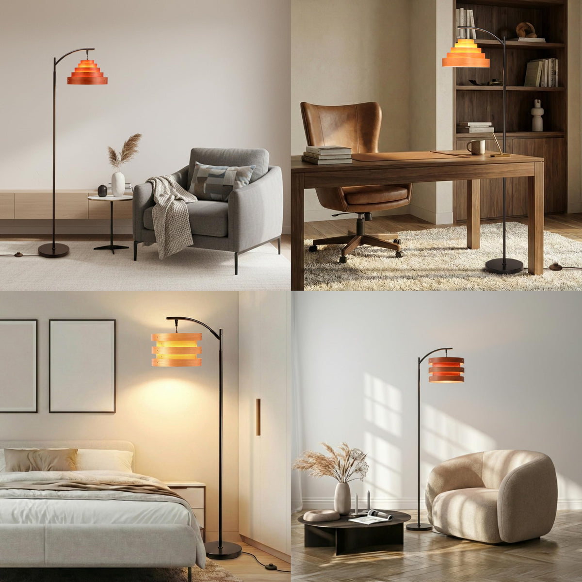 O’Bright Strata in a living room setup highlighting modern mid-century style.