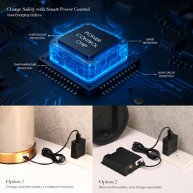 Built-in dimmer offers four levels for reading or relaxing