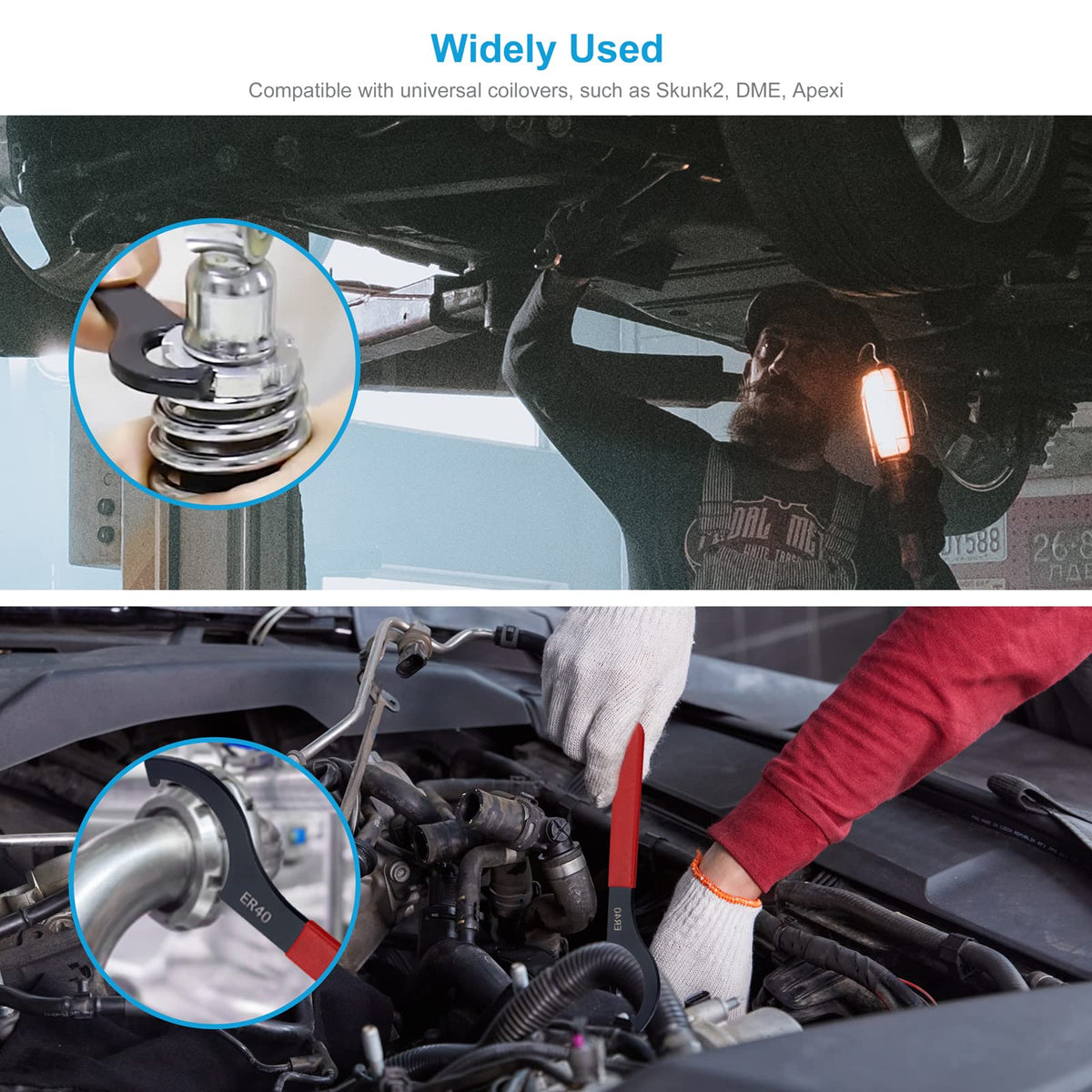 Black powder-coated finish protects against rust and wear in workshops.