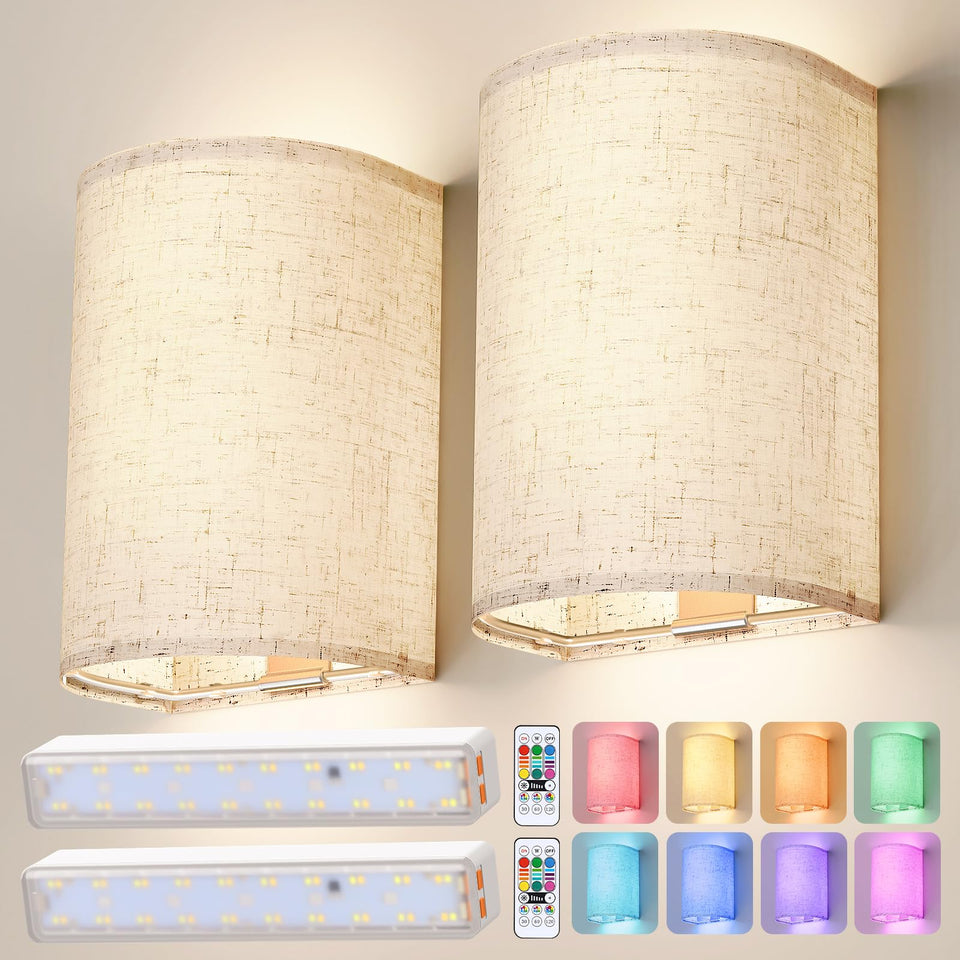 OCATO battery-operated wall sconce with magnetic connection for easy placement and reuse.