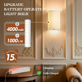 OCATO dimmable wall sconce with RGB colors and remote control