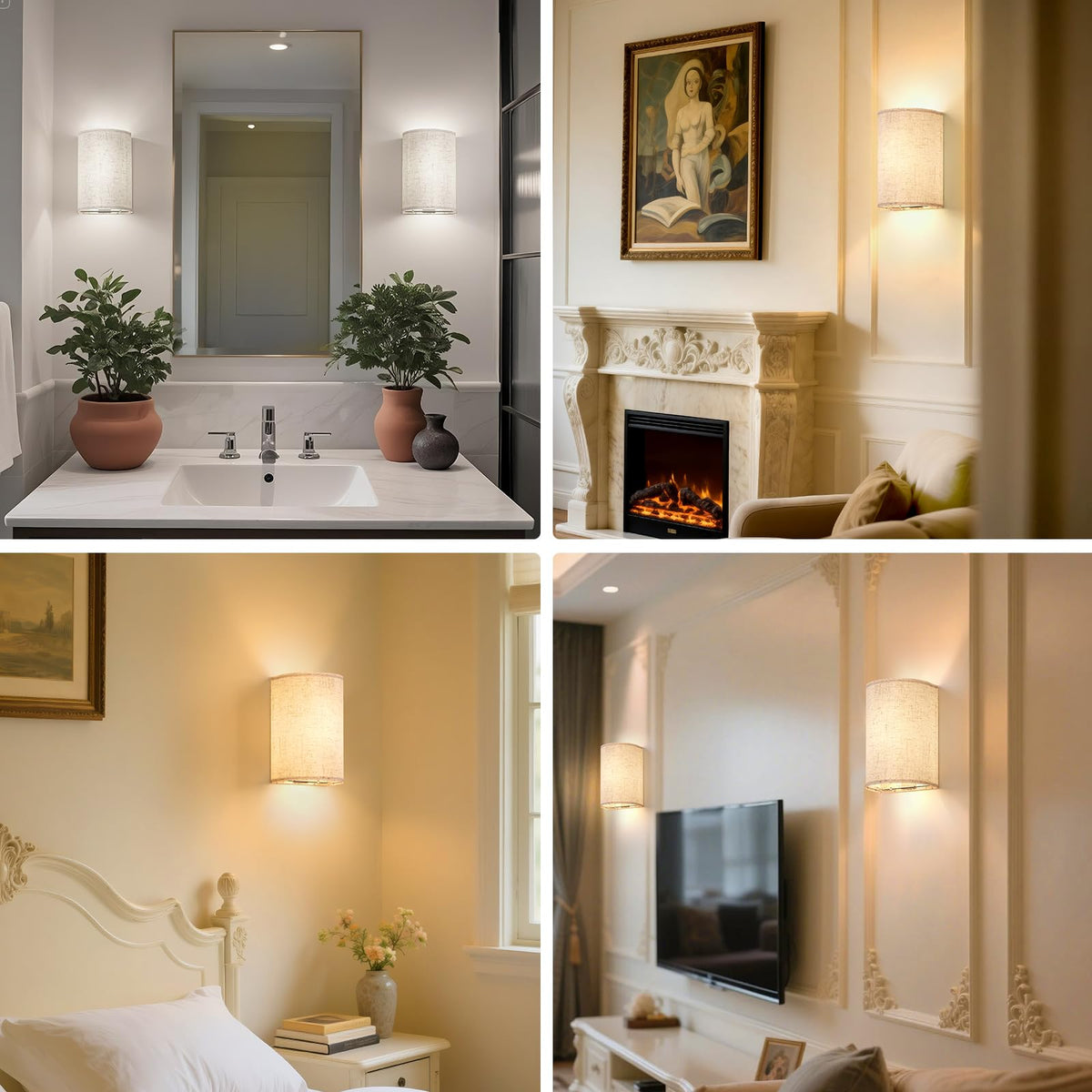 OCATO double-pack LED sconces with wireless convenience and stylish decor.