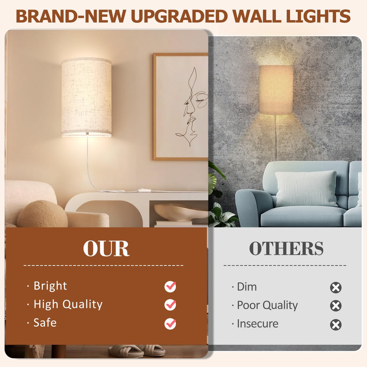 OCATO linen shade glow enhances indoor decor