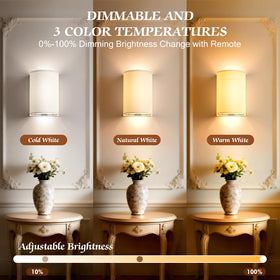 OCATO battery wall light with magnetic connection for easy reattachment