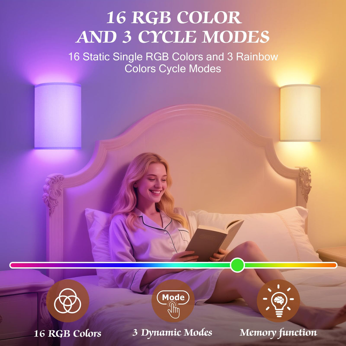 OCATO remote control and timing function for wall sconces