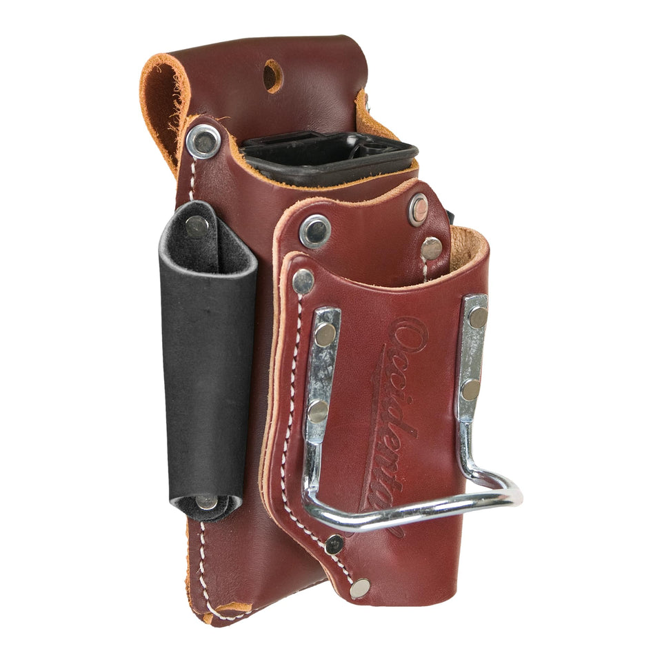 Occidental Leather 5-in-1 on belt front view showing expanded tool capacity
