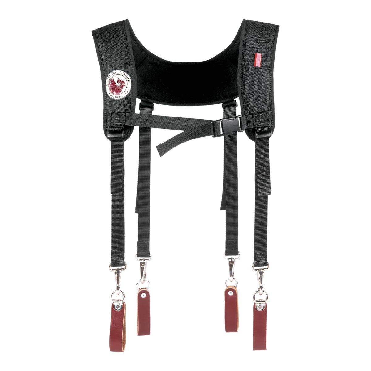 Occidental Leather Stronghold Light Suspenders with belt-attachment leather loop for up to 3-inch belts