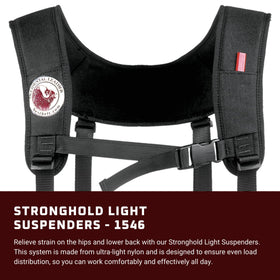 Occidental Leather Stronghold Light Suspenders leather loop system for secure, even weight distribution on belts