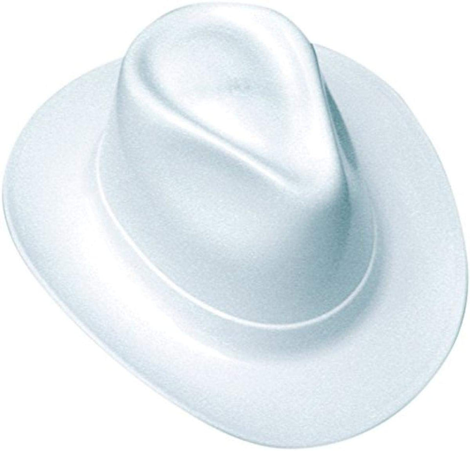 OccuNomix cowboy style hard hat front view with wide brim offering UV protection