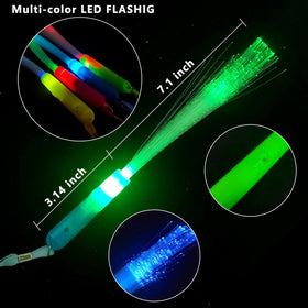 OceanWings Glow Fiber Optic Wand with green handle ideal for lively crowd moments