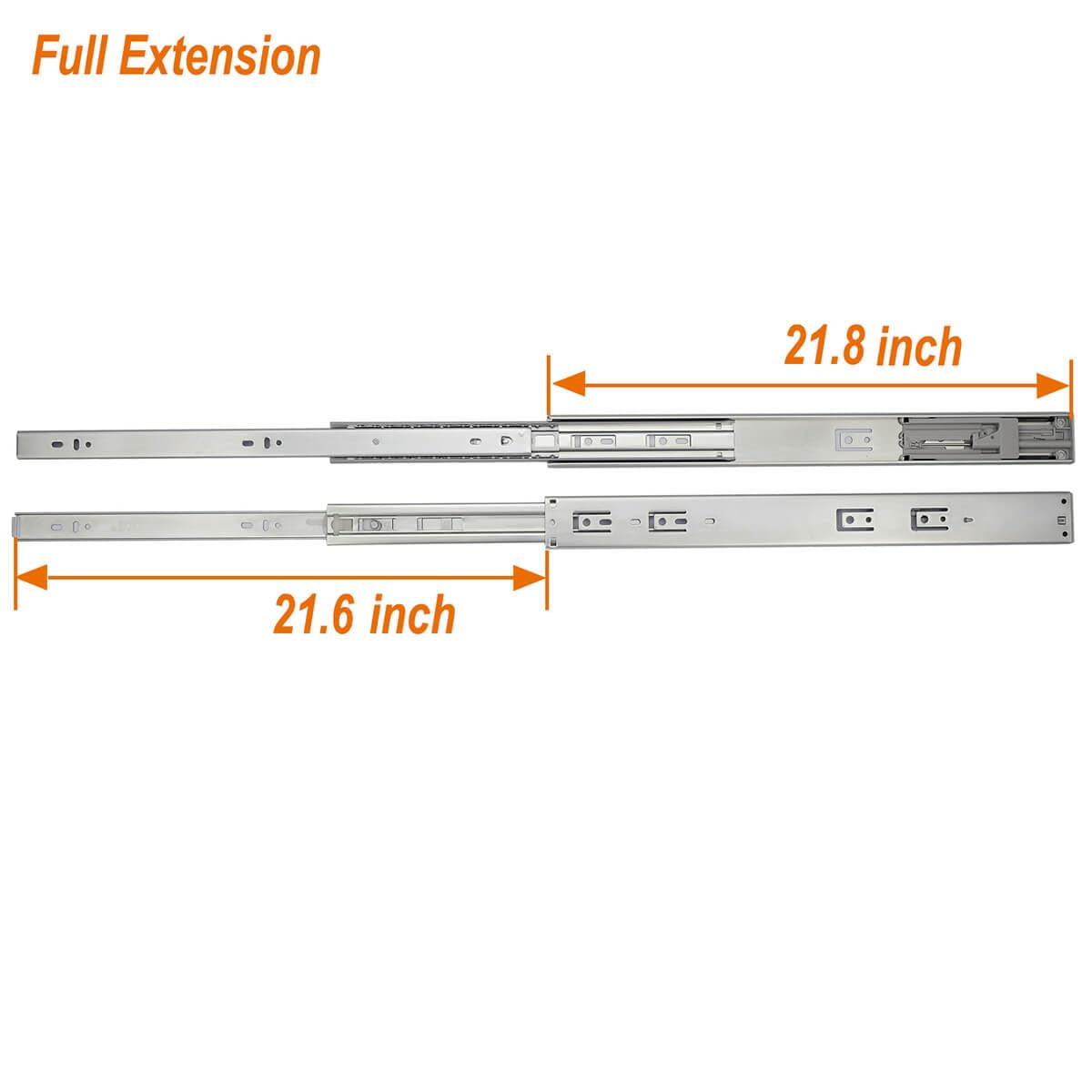 OCG 22in drawer slide with 100 lb capacity for sturdy daily use
