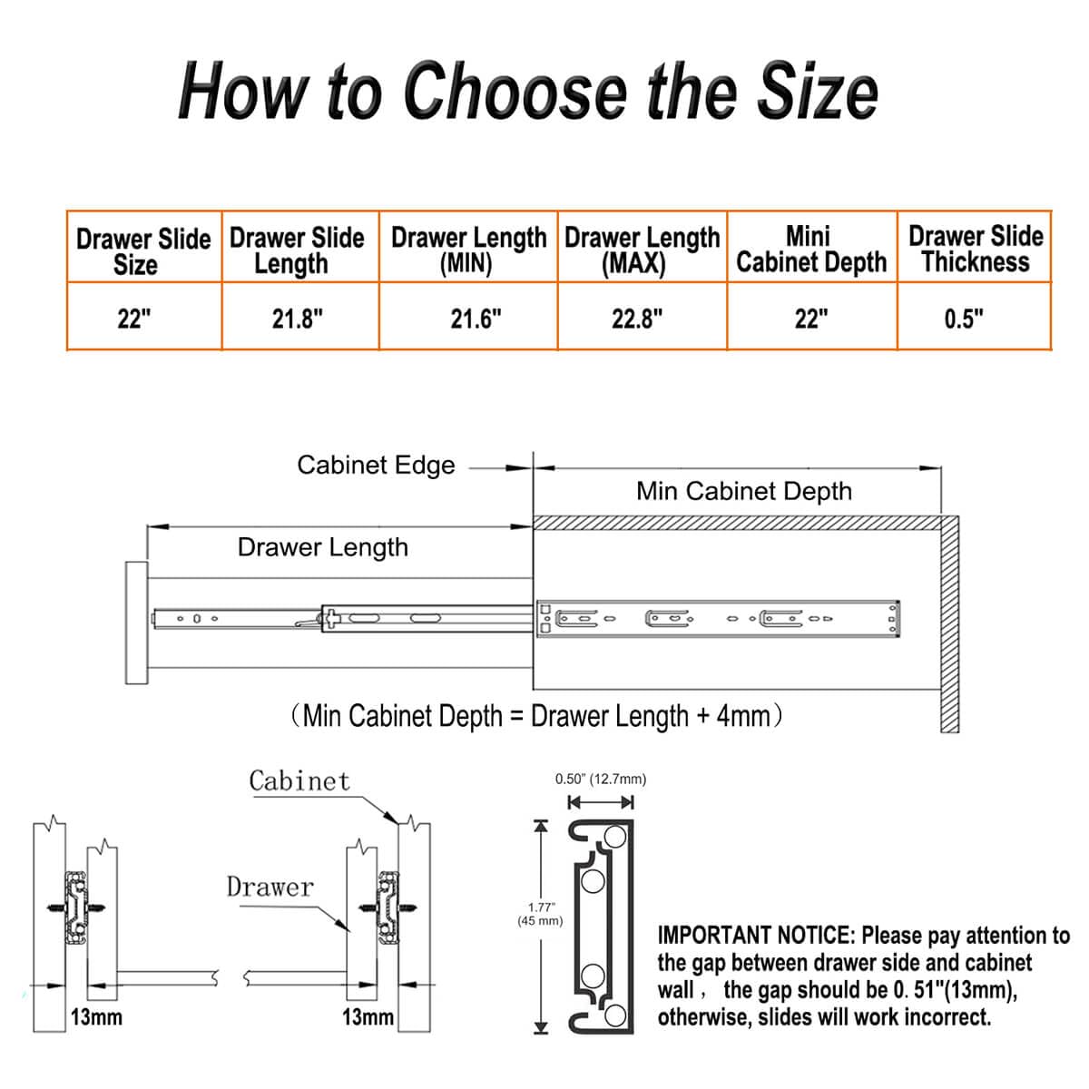 OCG rear brackets ensure stable mounting of soft-close slides
