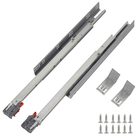 OCG undermount drawer slides 21-inch front view with smooth full-extension access