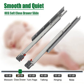 OCG undermount drawer slides load capacity up to 75 lbs depicted