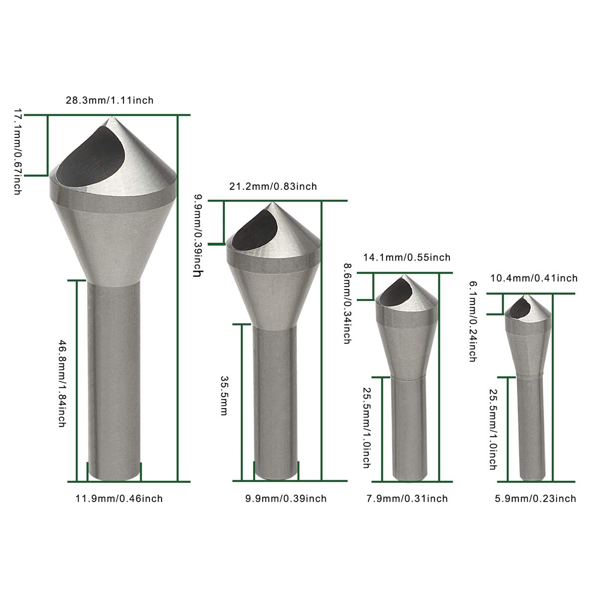 OCGIG HSS 4241 countersink bits: universal for metal, wood, and plastic