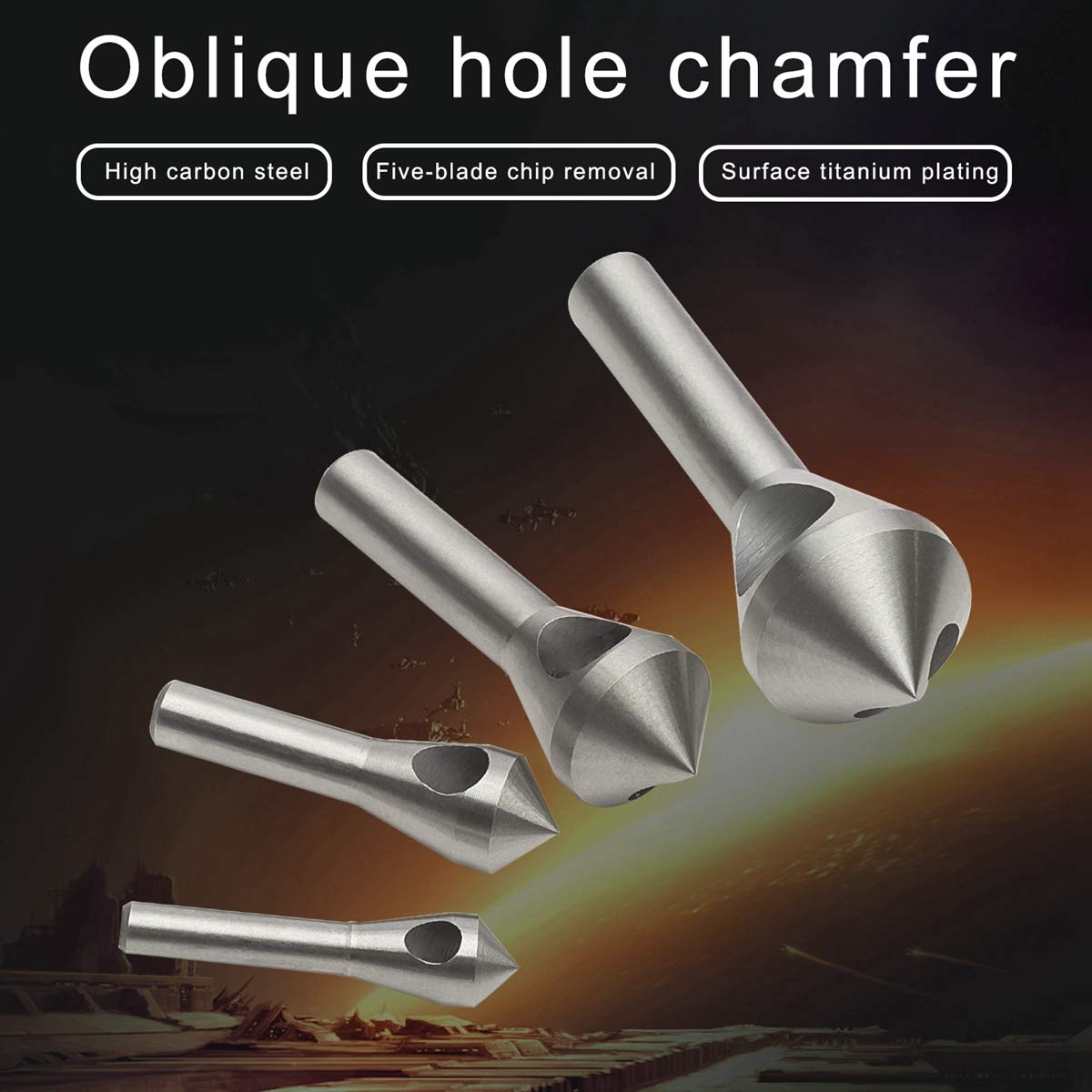 OCGIG round-shank countersink bits 5-10mm for larger chamfers