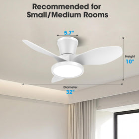ocioc ceiling fan in dining kitchen bedroom setup offering versatile use