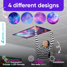 OCTO LIGHTS classroom-friendly cover adds durable style and easy maintenance.