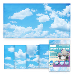 OCTO LIGHTS cloud cover magnet snaps for classroom lighting, reducing glare.