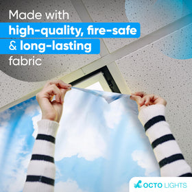 OCTO LIGHTS fire-safety-certified fabric diffuser enhances safety while upgrading décor.
