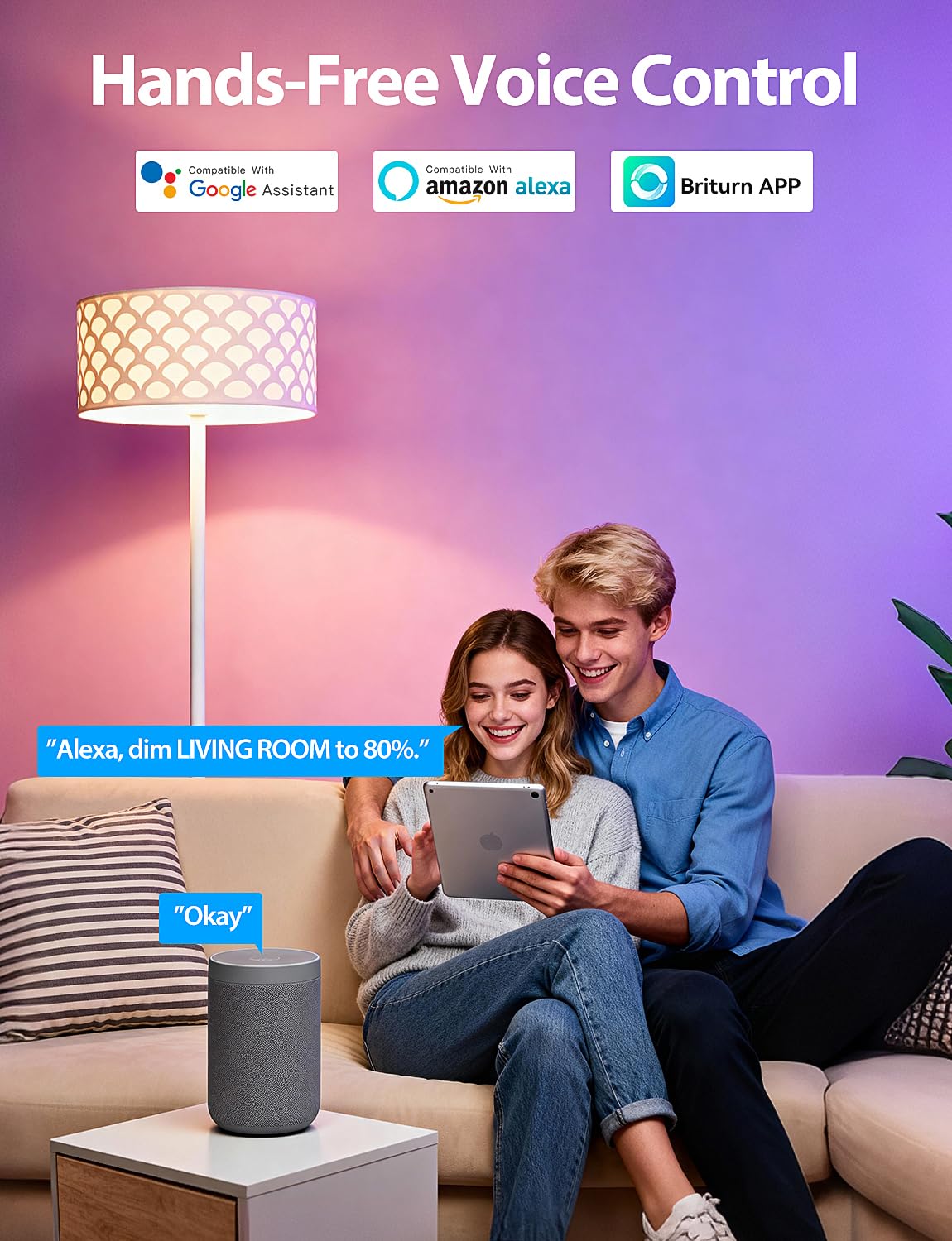 Odnora smart light bulbs support 2.4GHz Wi-Fi and Bluetooth for reliable connectivity