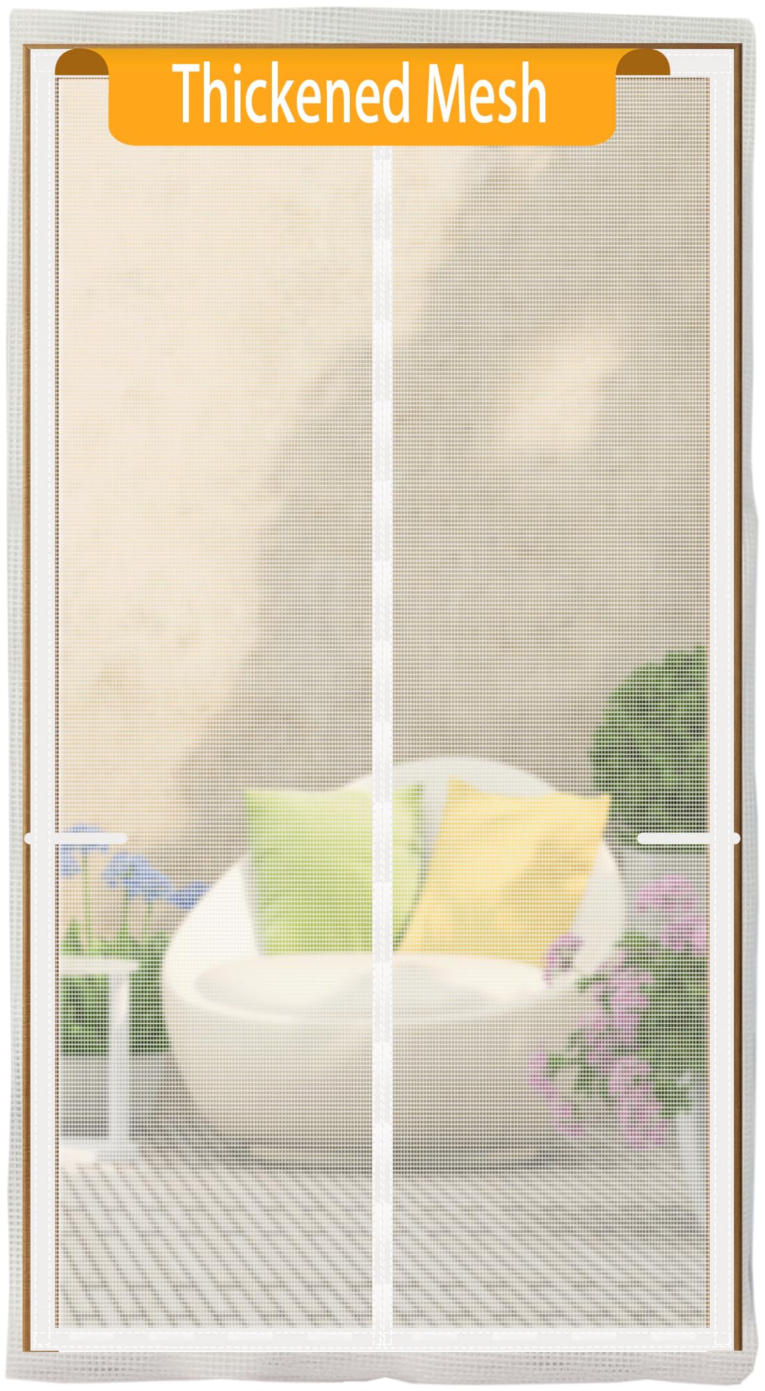 Odocovo upgraded magnetic screen door showing reinforced mesh for durability.
