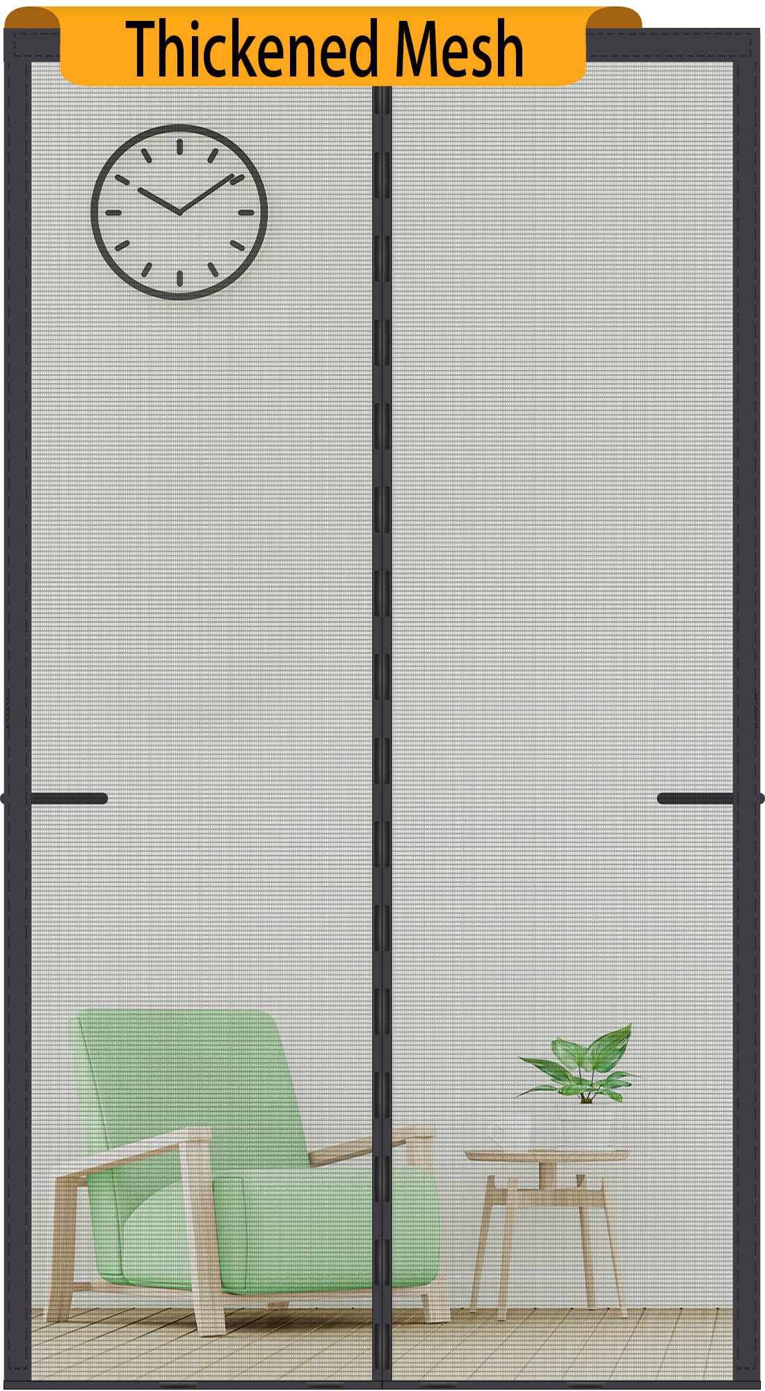 Odocovo thicker-mesh screen door for durable, pet-friendly use