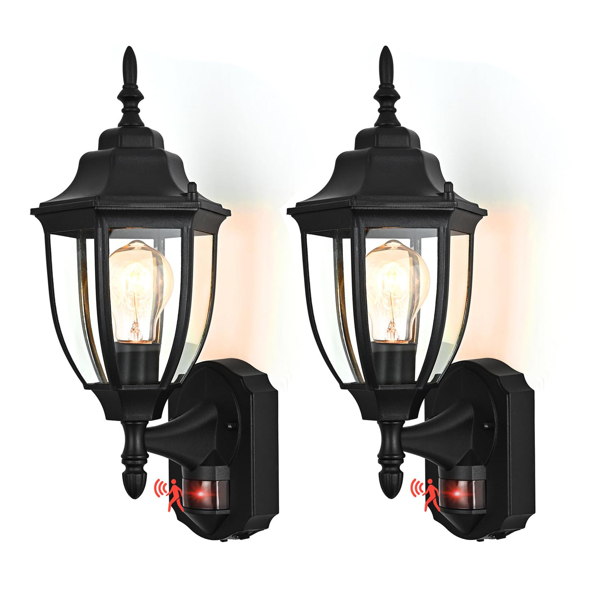 odorpower porch light with motion sensor illuminating entryway safely