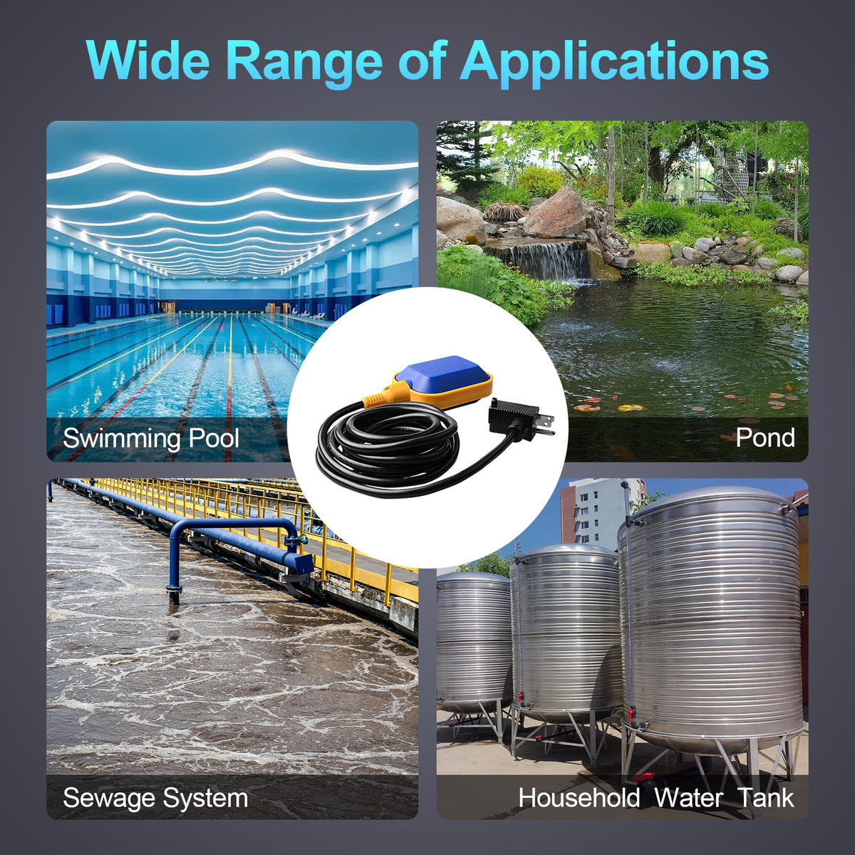 OELFFOW sewage pump application suitable for water tanks and septic systems.