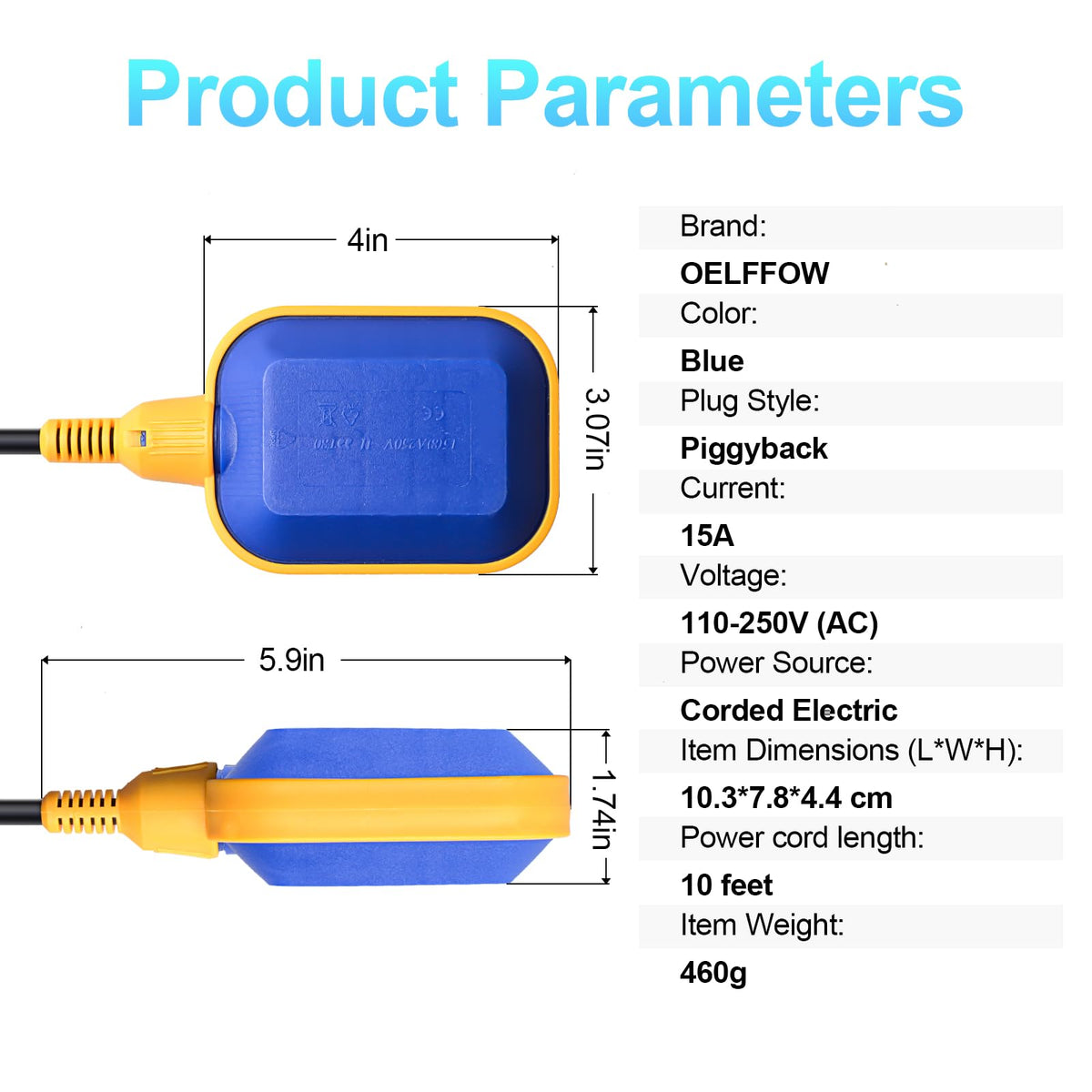 OELFFOW waterproof housing ensures reliable operation in humid environments.