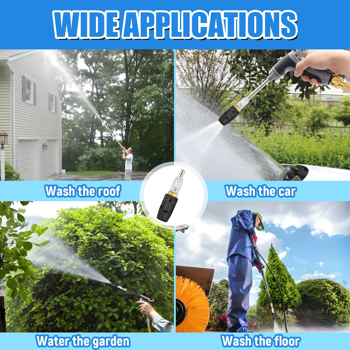 OEM Upgrade spray pattern setup for hard-to-reach areas and multi-story cleaning