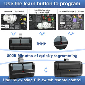 OEM Upgrade 892LT remote in box with quick setup guide