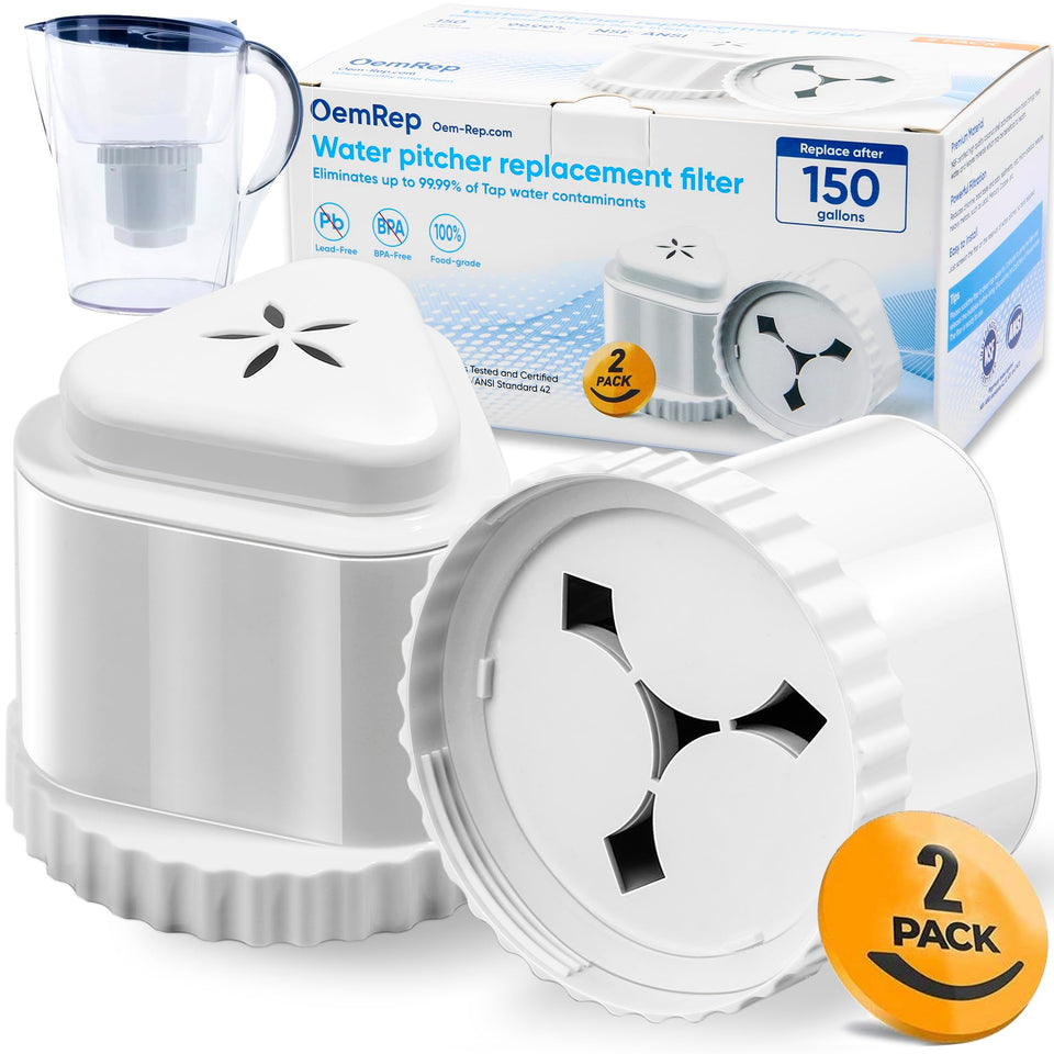 OemRep Epic water pitcher filter shows tastier water with advanced filtration