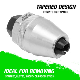 OEMTOOLS 25438 stud extractor grip-knurling ensures secure handling during removal.