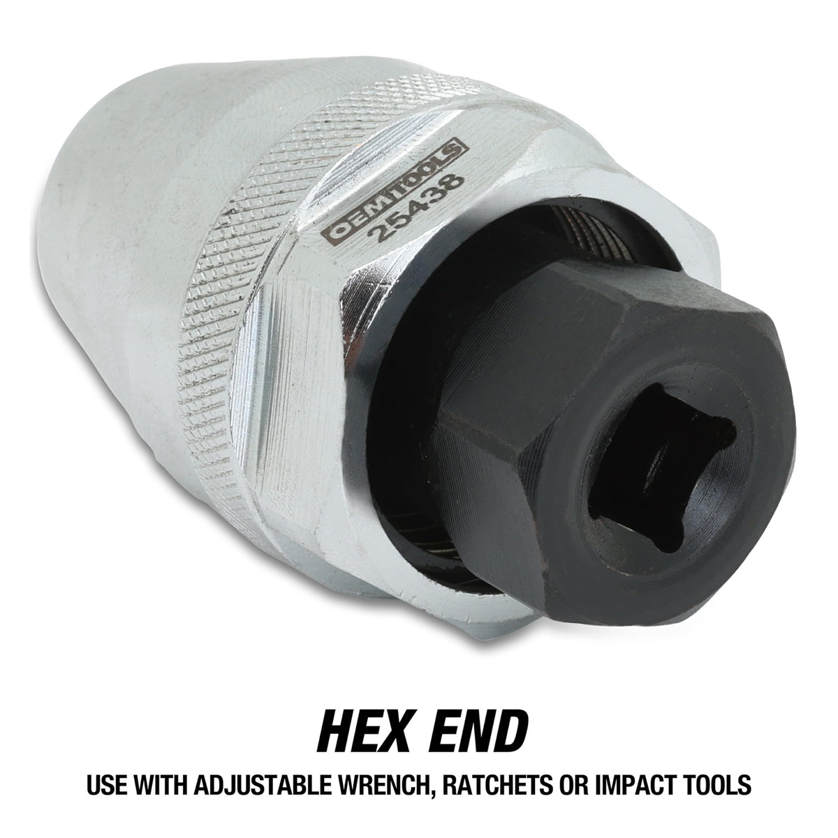 OEMTOOLS 25438 universal compatibility shows multiple drive options for different setups.