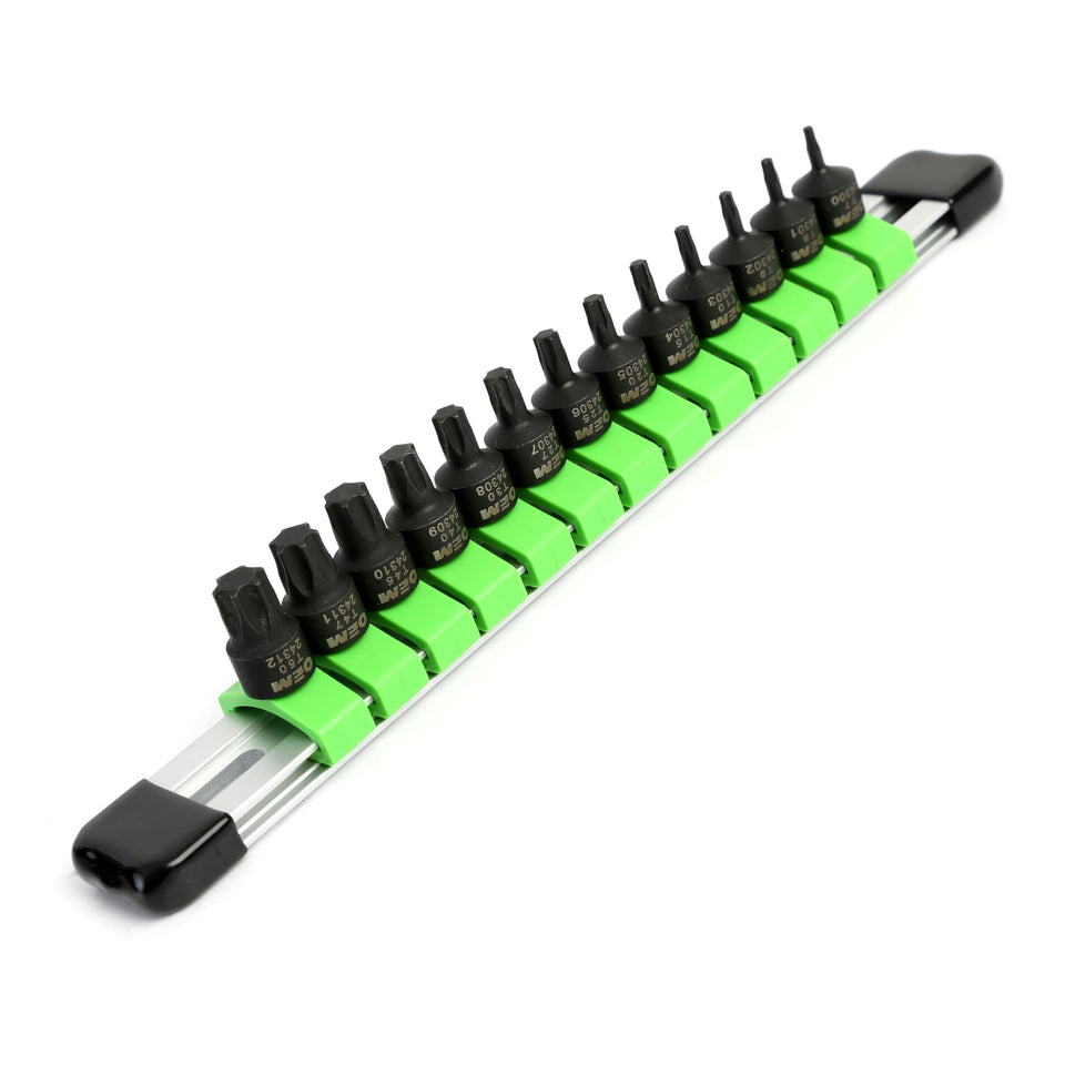 OEMTOOLS stubby Torx sockets on quarter-inch drive, ideal for tight-space work.