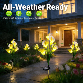 OEMUXU Calla Lily solar light ideal for Memorial Day displays and remembrance.
