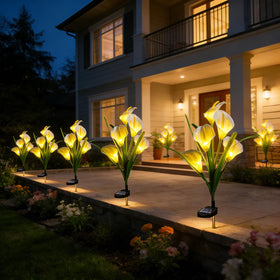 OEMUXU Calla Lily solar light packaged gift-ready for memorial occasions.