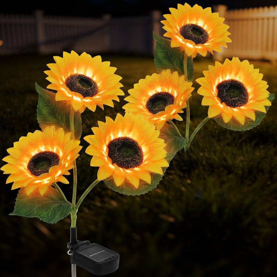 OEMUXU solar sunflower light during day resembles real blooms for garden charm