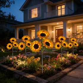 OEMUXU IP65 waterproof solar sunflower lights withstand rain and sun year-round