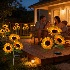 OEMUXU two-pack solar sunflowers arrive ready for gifting