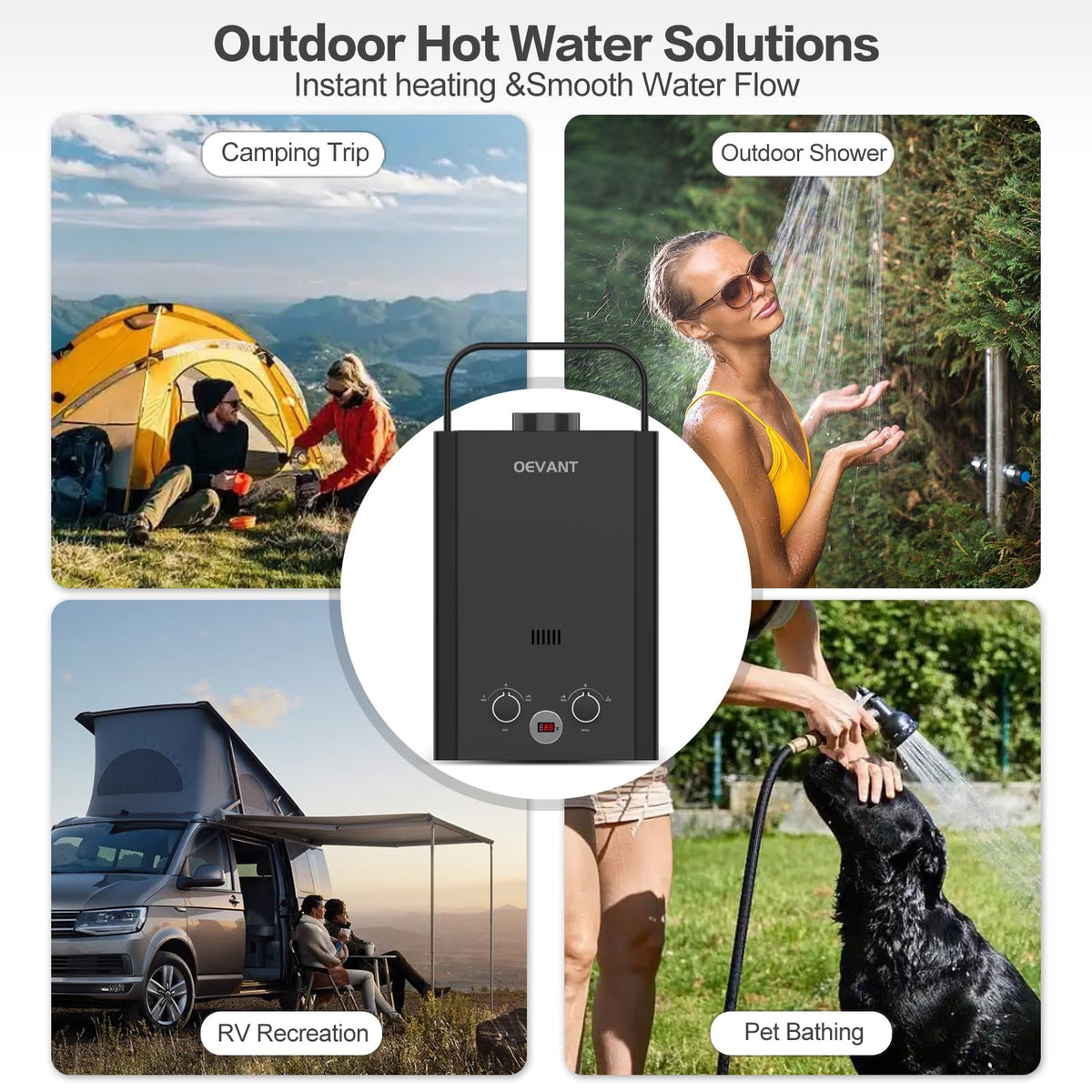 OEVANT propane heater includes safety features for reliable performance in remote settings.