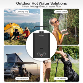 OEVANT propane heater includes safety features for reliable performance in remote settings.