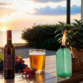 OEXEO Citronella torches grouped as a centerpiece for warm evening gatherings.
