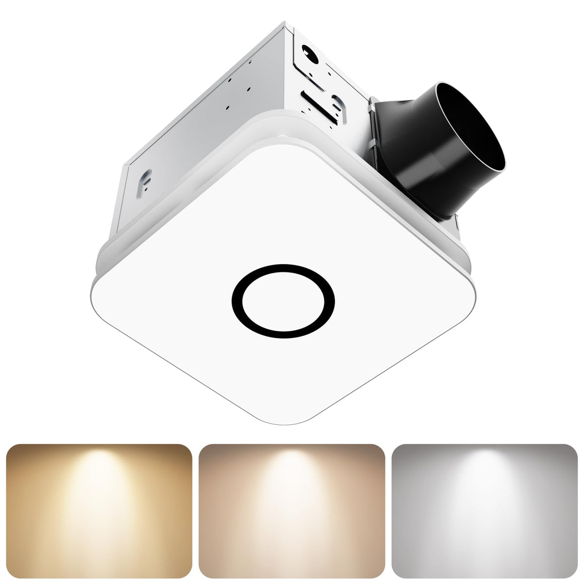 OFANKU 2-in-1 bathroom fan-light installation demonstrates quick setup and improved air circulation