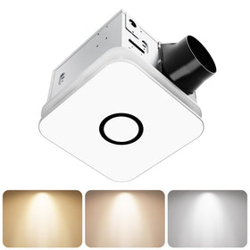 OFANKU 2-in-1 bathroom fan-light installation demonstrates quick setup and improved air circulation