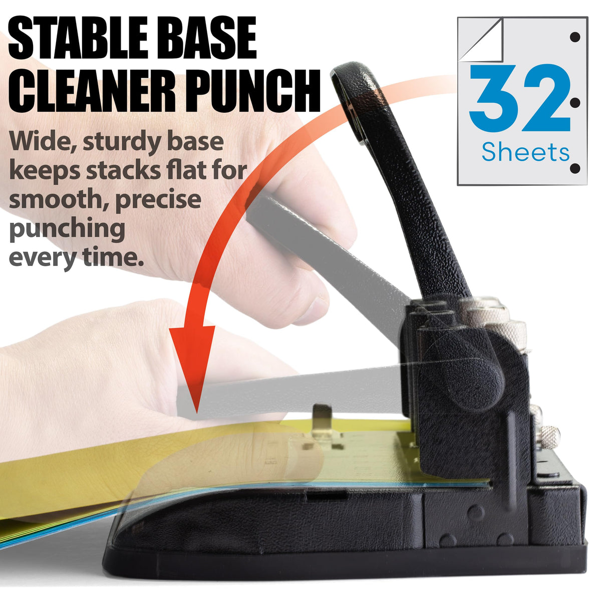 Officemate easy chip tray simplifies cleanup after punching workloads