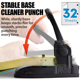 Officemate easy chip tray simplifies cleanup after punching workloads