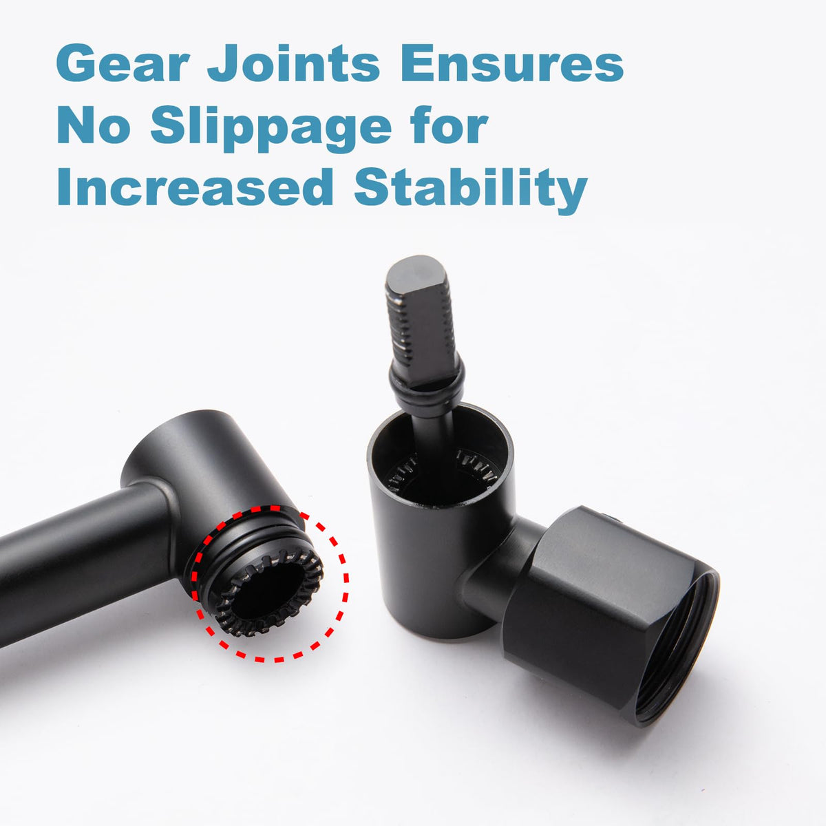 OFFO adjustable height and angle for comfortable showers.
