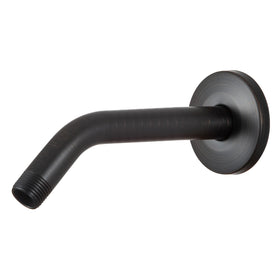 OFFO 10-inch angle shower arm with flange for easy wall-mount installation.